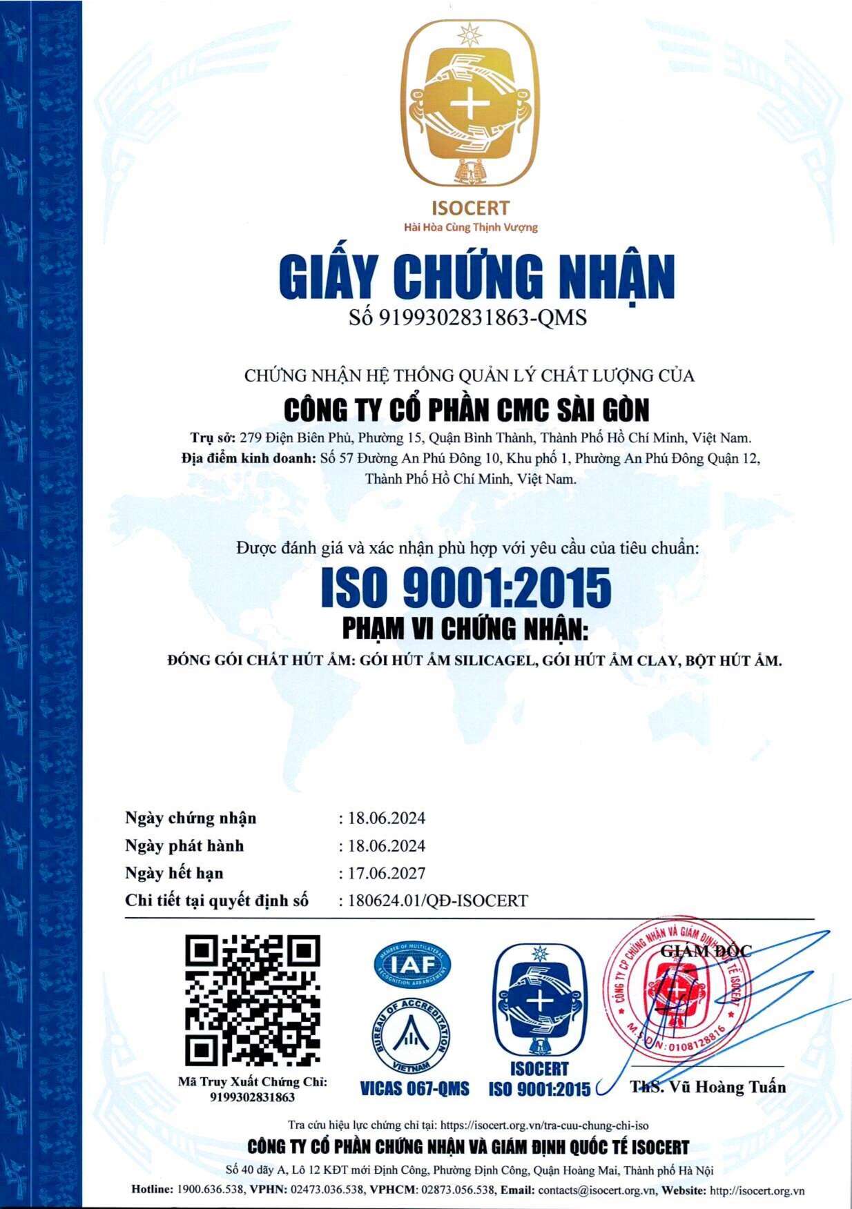 ISO 9001:2015 — Hệ thống quản lý chất lượng