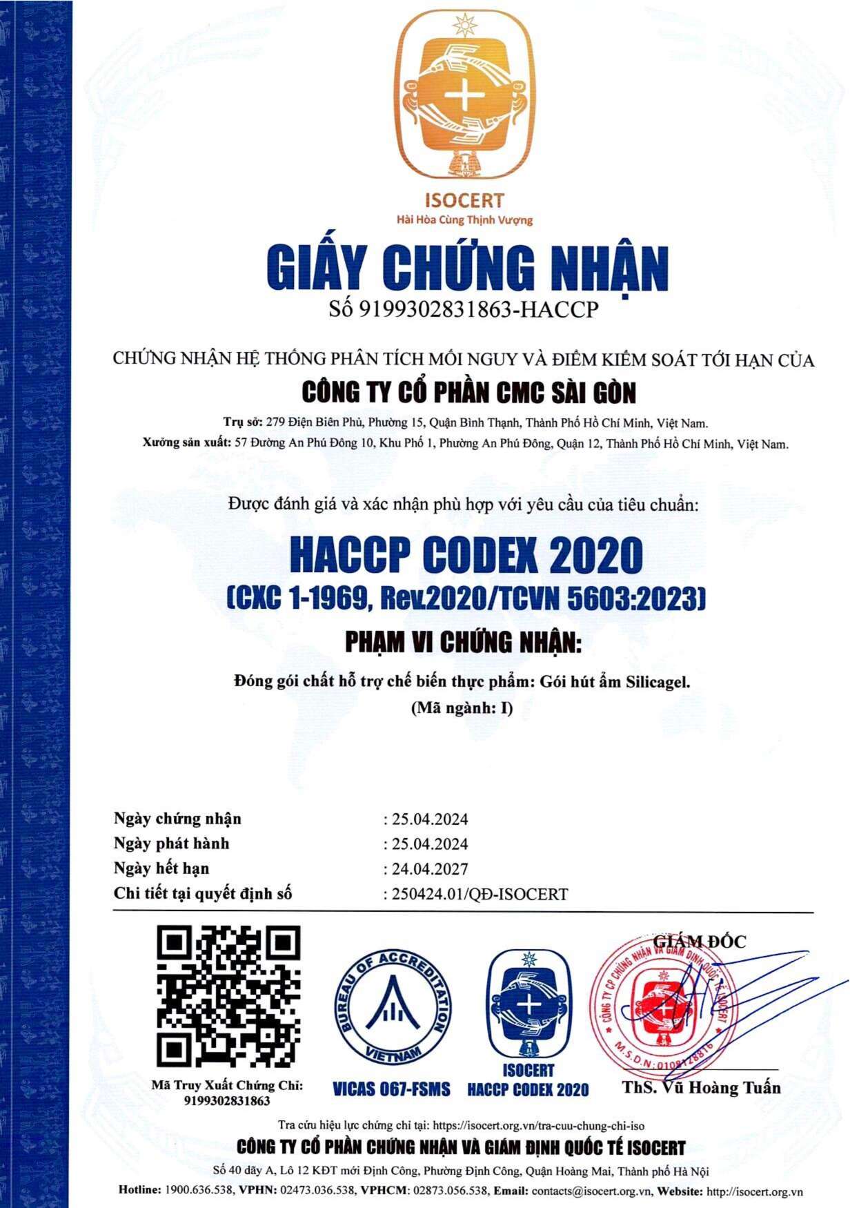 HACCP — An toàn vệ sinh thực phẩm