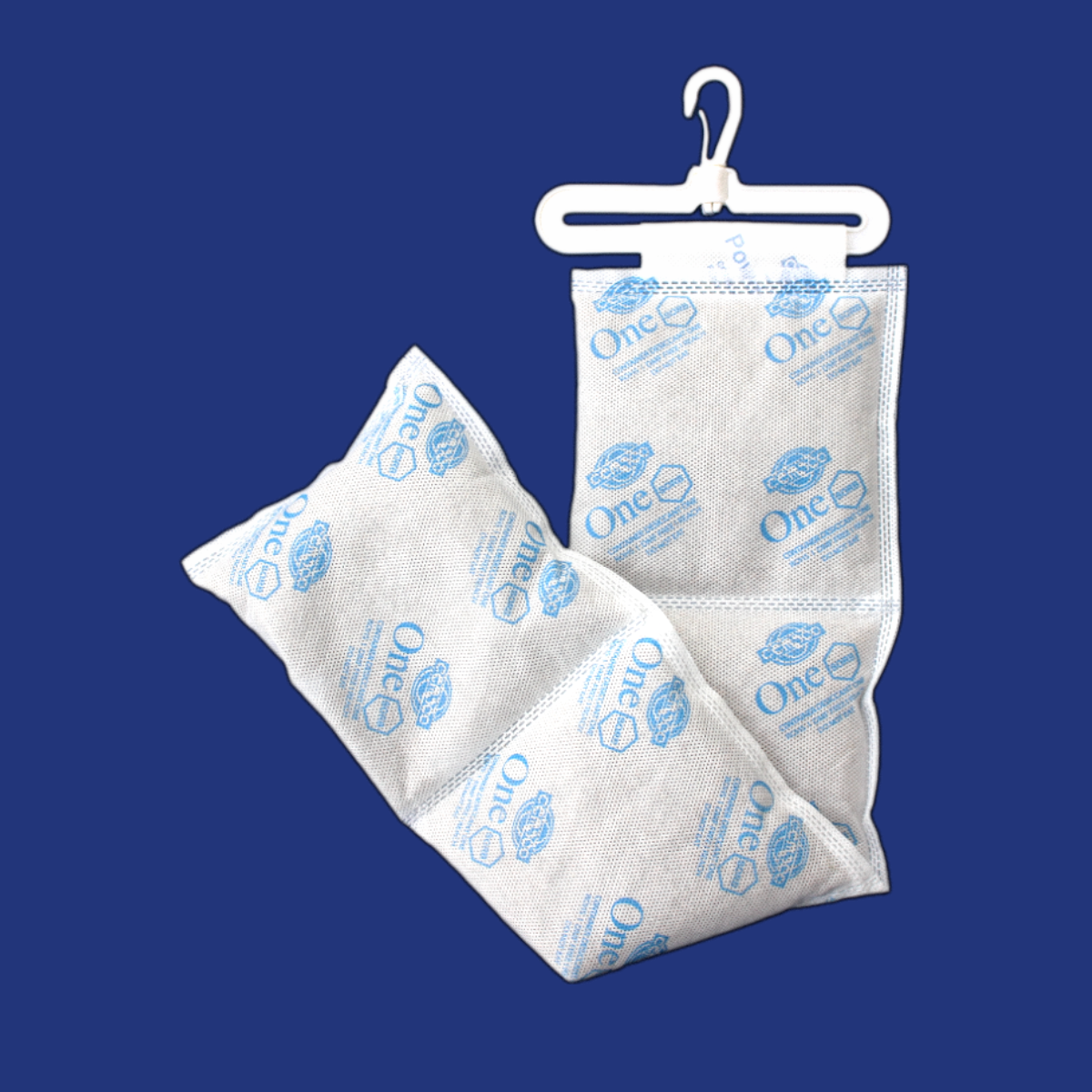 Silica Gel 1000g x4 — Vải Không Dệt Có Logo — Móc Treo